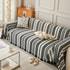 Striped Chenille Sofa Slipcover Throw, Soft Thick Washable Couch Cover Blanket