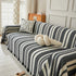 Striped Chenille Sofa Slipcover Throw, Soft Thick Washable Couch Cover Blanket