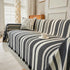Striped Chenille Sofa Slipcover Throw, Soft Thick Washable Couch Cover Blanket