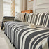 Striped Chenille Sofa Slipcover Throw, Soft Thick Washable Couch Cover Blanket