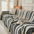 Striped Chenille Sofa Slipcover Throw, Soft Thick Washable Couch Cover Blanket