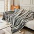 Striped Chenille Sofa Slipcover Throw, Soft Thick Washable Couch Cover Blanket
