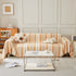 Striped Chenille Sofa Slipcover Throw, Soft Thick Washable Couch Cover Blanket