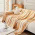 Striped Chenille Sofa Slipcover Throw, Soft Thick Washable Couch Cover Blanket