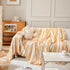 Striped Chenille Sofa Slipcover Throw, Soft Thick Washable Couch Cover Blanket