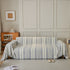 Striped Chenille Sofa Slipcover Throw, Soft Thick Washable Couch Cover Blanket