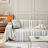 Striped Chenille Sofa Slipcover Throw, Soft Thick Washable Couch Cover Blanket