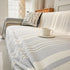 Striped Chenille Sofa Slipcover Throw, Soft Thick Washable Couch Cover Blanket