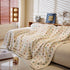 Decorative Plush Textured Woven Sofa Cover Throw, Cozy Soft Couch Protector Blanket
