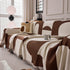 Modern Abstract Chenille Sofa Cover, Large Soft Throw Blanket with Tassels for Couch