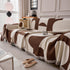 Modern Abstract Chenille Sofa Cover, Large Soft Throw Blanket with Tassels for Couch