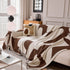 Modern Abstract Chenille Sofa Cover, Large Soft Throw Blanket with Tassels for Couch