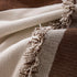 Modern Abstract Chenille Sofa Cover, Large Soft Throw Blanket with Tassels for Couch