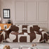 Modern Abstract Chenille Sofa Cover, Large Soft Throw Blanket with Tassels for Couch