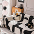 Modern Abstract Chenille Sofa Cover, Large Soft Throw Blanket with Tassels for Couch