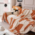 Modern Abstract Chenille Sofa Cover, Large Soft Throw Blanket with Tassels for Couch