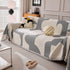 Modern Abstract Chenille Sofa Cover, Large Soft Throw Blanket with Tassels for Couch