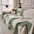 Modern Abstract Chenille Sofa Cover, Large Soft Throw Blanket with Tassels for Couch