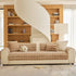 Plush Faux Rabbit Fur Sofa Cover, Warm Non-Slip Couch Protector for Leather Sofas
