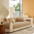Plush Faux Rabbit Fur Sofa Cover, Warm Non-Slip Couch Protector for Leather Sofas