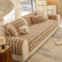 Plush Faux Rabbit Fur Sofa Cover, Warm Non-Slip Couch Protector for Leather Sofas