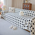 Geometric Jacquard Plush Warm Sofa Couch Cover Coral Fleece Throw Blanket for Couch