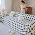 Geometric Jacquard Plush Warm Sofa Couch Cover Coral Fleece Throw Blanket for Couch