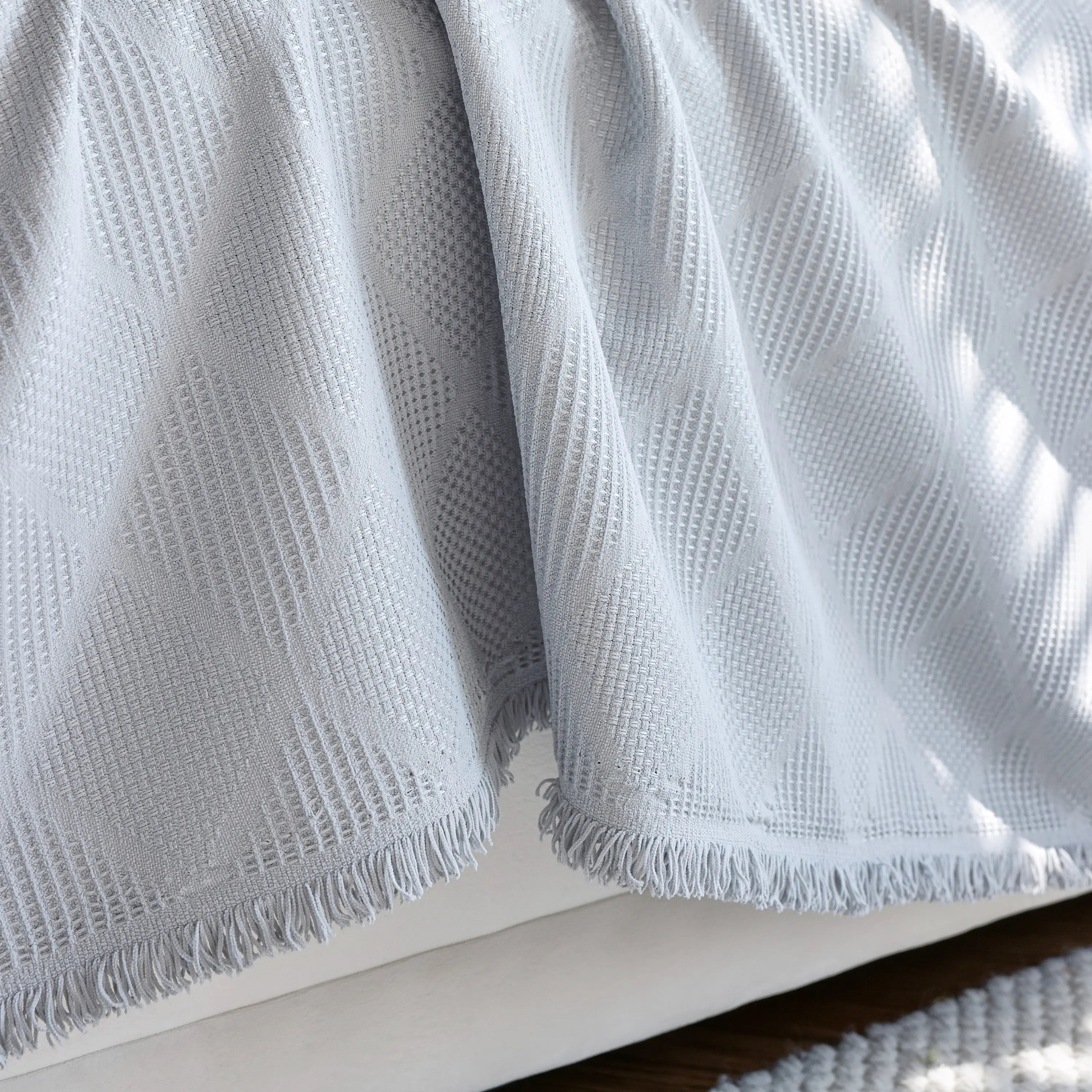 Textured Chenille Sofa Cover Throw, Soft Washable Couch Blanket Protector for Pets