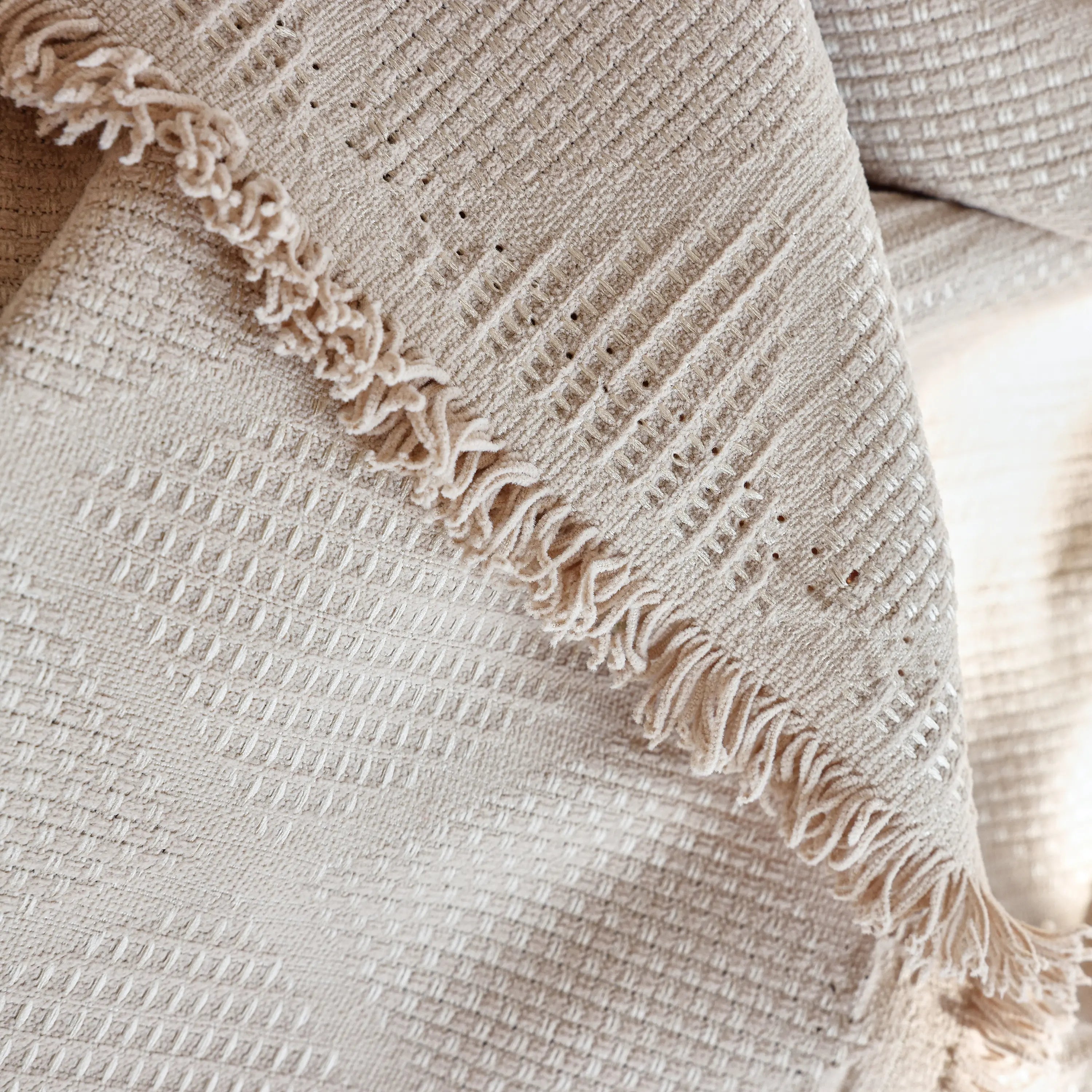 Textured Chenille Sofa Cover Throw, Soft Washable Couch Blanket Protector for Pets