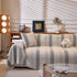 Modern Striped Couch Protector Blanket, Furniture Slipcover for L Shaped Sectionals