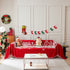 Merry Christmas Cozy Chenille Couch Cover Blanket, Non Slip Sofa Cover, Furniture Covers for Pets