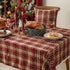 Red Christmas Tablecloths for Rectangle Tables with Tassel Decorative Table Cover