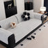 Plush Striped Couch Seat and Backrest Cover, Non-Slip Individual Sofa Protector