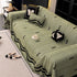Chenille Sofa Throw Cover, Textured Chevron Decorative Couch Blanket for Living Room