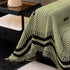 Chenille Sofa Throw Cover, Textured Chevron Decorative Couch Blanket for Living Room