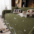 Luxurious Jacquard Couch Cover, Snag-Resistant Pet Friendly Couch Throw with Fringe