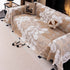 Vintage Boho Floral Sofa Throw Cover, 3D Soft Tufted Plush Couch Protector Futon Cover