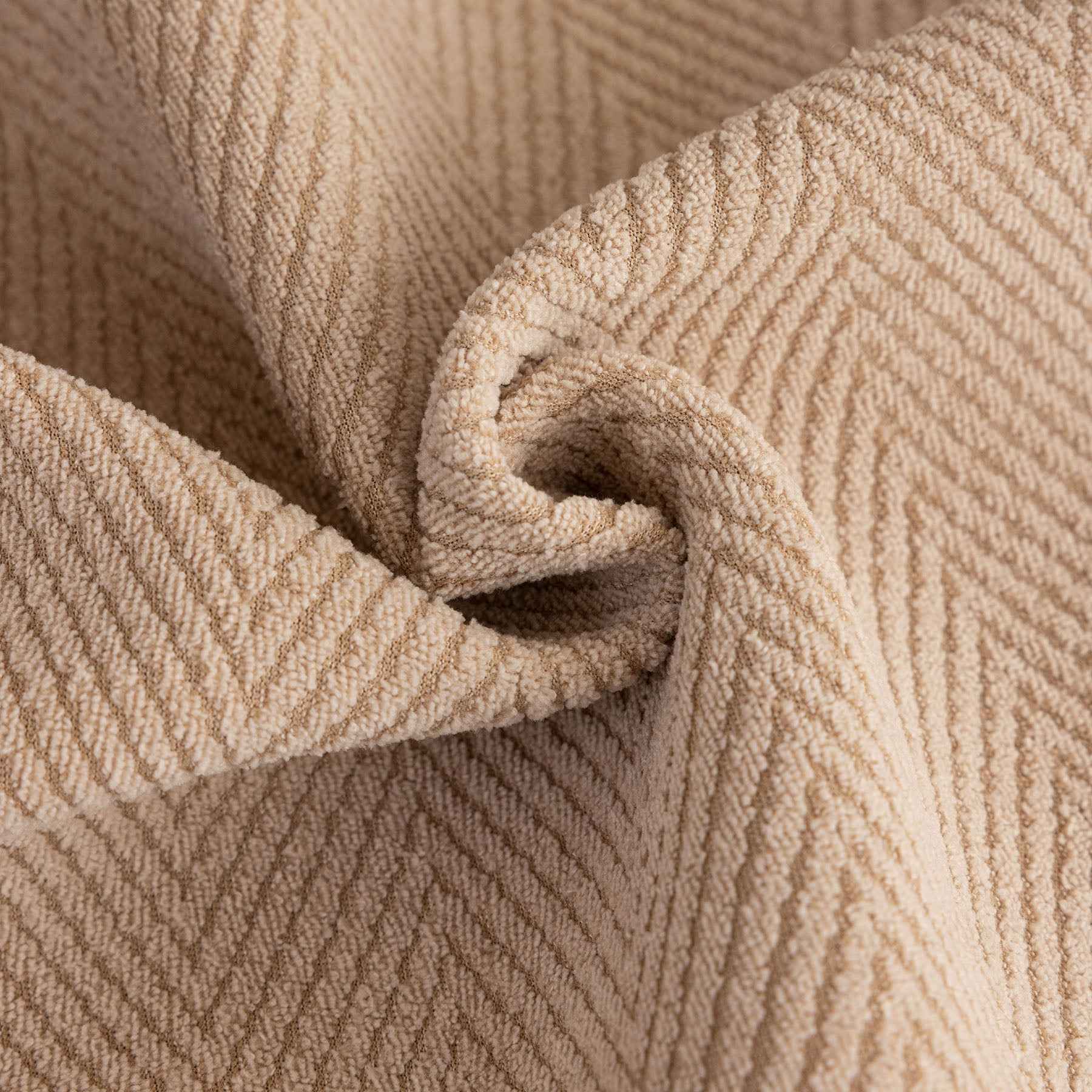 Chenille Textured Herringbone Sofa Cover, Non-Slip Couch Protector for Pets & Kids
