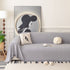 Textured Woven Modern Sofa Cover, Natural Blend Decorative Couch Throw Blanket