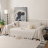 Textured Woven Modern Sofa Cover, Natural Blend Decorative Couch Throw Blanket