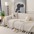 Textured Woven Modern Sofa Cover, Natural Blend Decorative Couch Throw Blanket