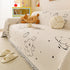 Cute Dog Pattern Plush Sofa Throw Cover, Soft Couch Protector Blanket with Fringe