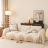 Luxury Sofa Throw Cover with Elegant Ruffled Skirt, Soft Decorative Couch Protector