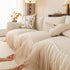 Luxury Sofa Throw Cover with Elegant Ruffled Skirt, Soft Decorative Couch Protector