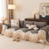 Luxury Sofa Throw Cover with Elegant Ruffled Skirt, Soft Decorative Couch Protector