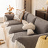 Luxury Sofa Throw Cover with Elegant Ruffled Skirt, Soft Decorative Couch Protector