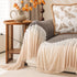 Luxury Sofa Throw Cover with Elegant Ruffled Skirt, Soft Decorative Couch Protector