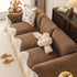 Luxury Sofa Throw Cover with Elegant Ruffled Skirt, Soft Decorative Couch Protector