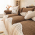 Luxury Sofa Throw Cover with Elegant Ruffled Skirt, Soft Decorative Couch Protector