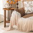 Luxury Sofa Throw Cover with Elegant Ruffled Skirt, Soft Decorative Couch Protector